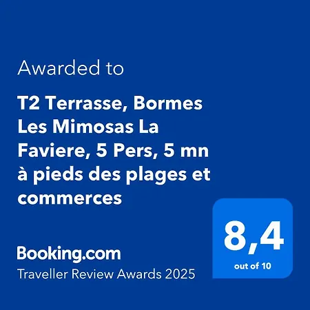 דירה T2 Terrasse, Les Mimosas La Faviere, 5 Pers, 5 Mn A Pieds Des Plages Et Commerces *
